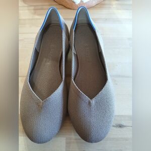 Rothys The Flats Beige Size 10.5 women’s shoes animal print soles neutral tan